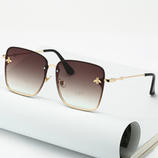 Rimless Square Bee Sunglasses