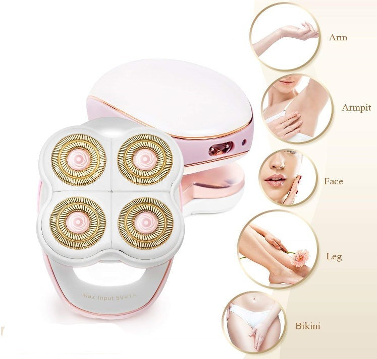 Women Flawless Four Heads Legs Hair Remover
